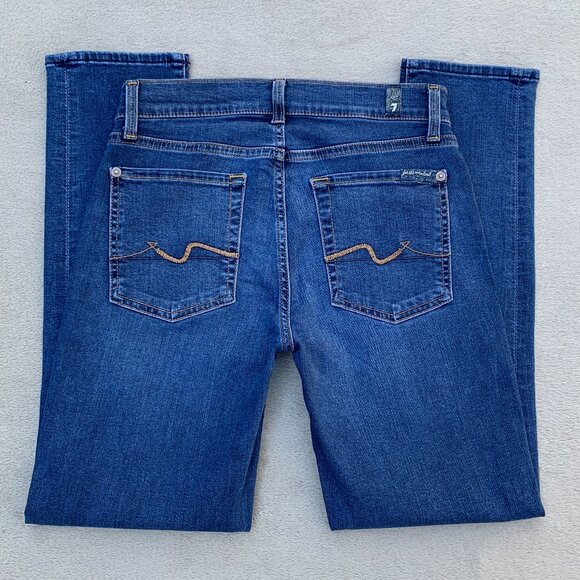 7 For All Mankind Roxanne Ankle Mid Rise Jeans Sz27 - Picture 8 of 15